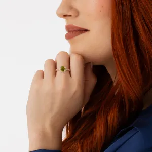 Inel din argint Rose Gold Dreamy Peridot