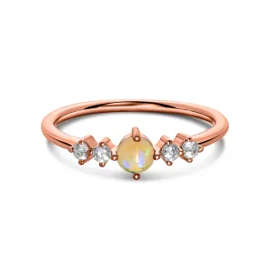 Inel din argint Rose Gold Opal Harmony