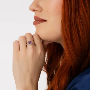 Inel din argint Silver Amethyst Heart