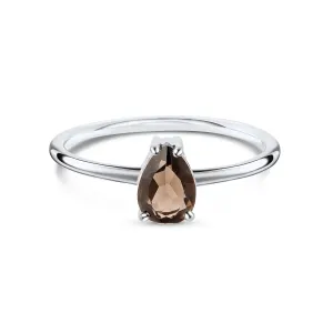 Inel din argint Silver Serene Bliss Smoky Quartz