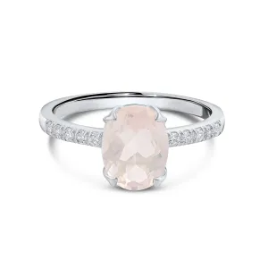 Inel din argint Silver Splendid  Rose Quartz