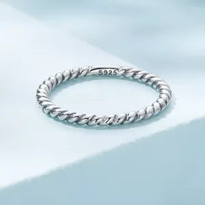 Inel din argint Simple Twisted Silver