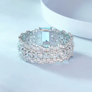 Inel din argint Wide Blue