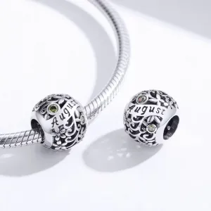 Talisman din argint Birthday Stone August