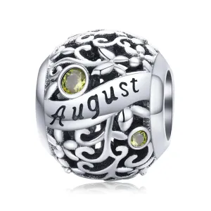 Talisman din argint Birthday Stone August