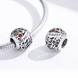Talisman din argint Birthday Stone January