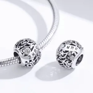 Talisman din argint Birthday Stone June
