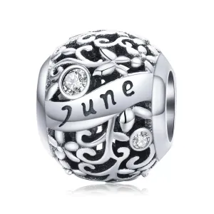 Talisman din argint Birthday Stone June