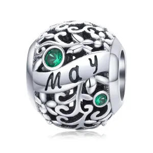 Talisman din argint Birthday Stone May