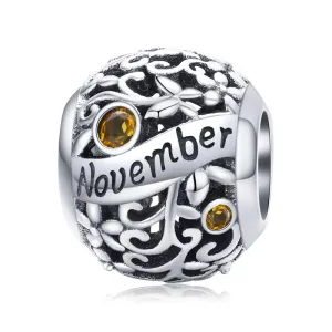 Talisman din argint Birthday Stone November