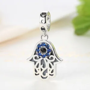 Talisman din argint Blue Eye Hand