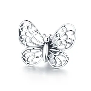 Talisman din argint Butterfly Bead