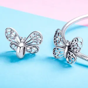 Talisman din argint Butterfly Bead