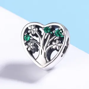Talisman din argint cu Copacel Verde