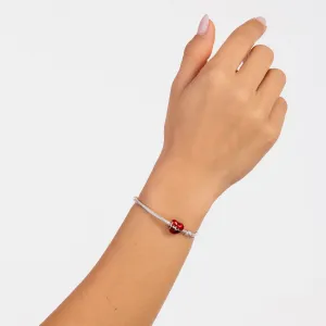 Talisman din argint cu Inima Rosie si Puls