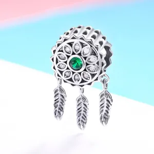 Talisman din argint Dream Catcher green