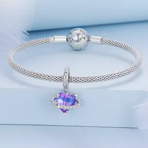 Talisman din argint Galaxy Heart