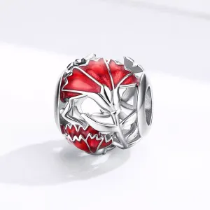 Talisman din argint Hungry Red Flower