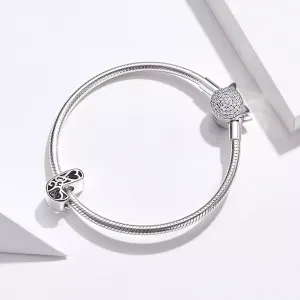 Talisman din argint In Love with Letter J
