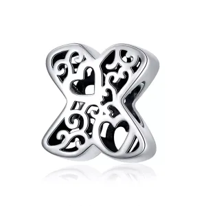 Talisman din argint In Love with Letter X