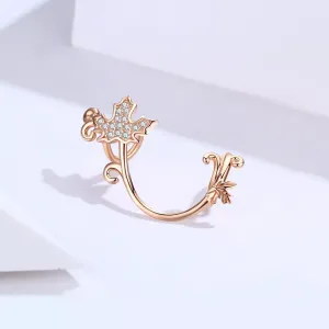 Talisman din argint Rose Gold Maple Charm