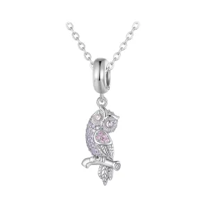 Talisman din argint Sparkling Owl