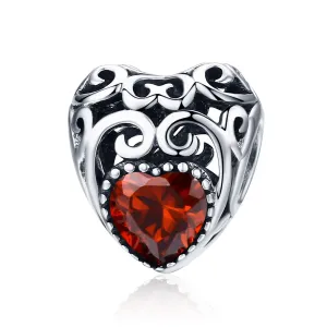 Talisman din argint Vintage Birthstone - Ianuarie