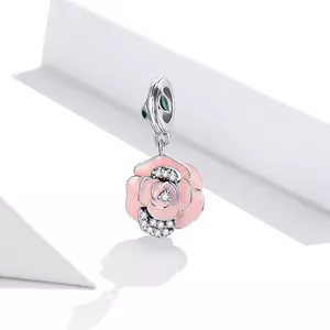 Talisman din argint Amazing Pink Rose