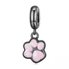 Talisman din argint Black and Pink Email Paw