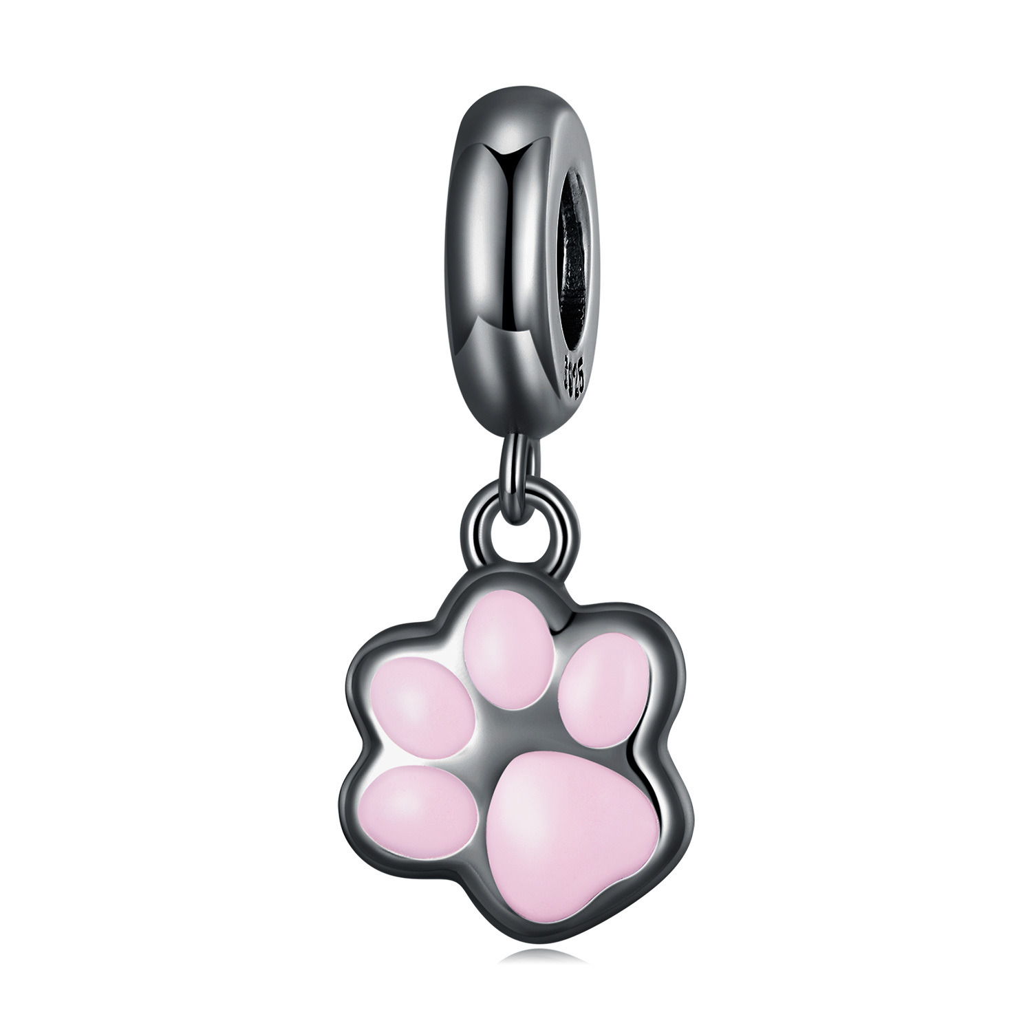 Talisman din argint Black and Pink Email Paw image4