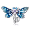 Talisman din argint Blue Dragonfly