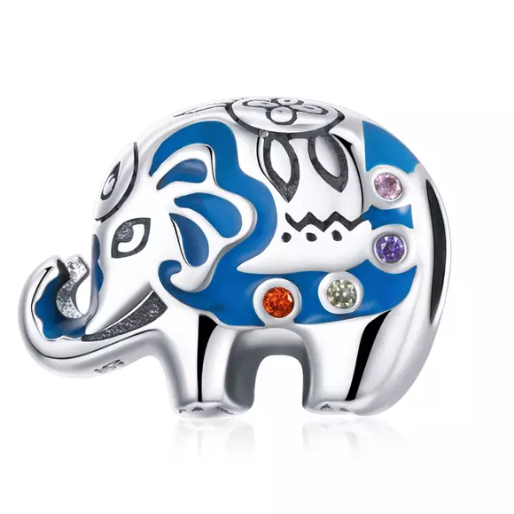 Talisman din argint Blue Elephant