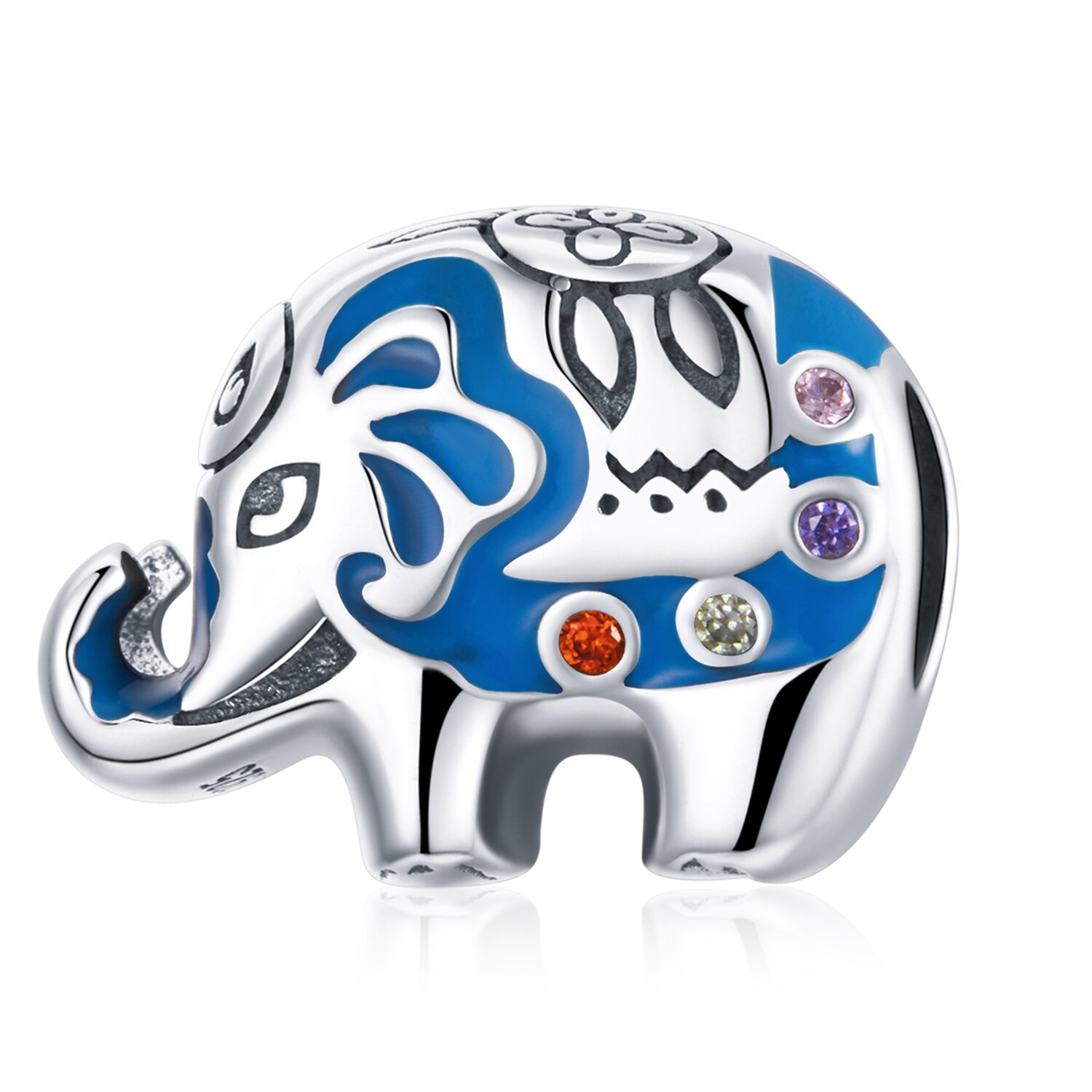 Talisman din argint Blue Elephant (toate)