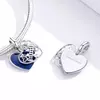 Talisman din argint Blue Family Heart