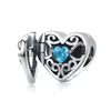 Talisman din argint Blue Heart Locket picture - 1