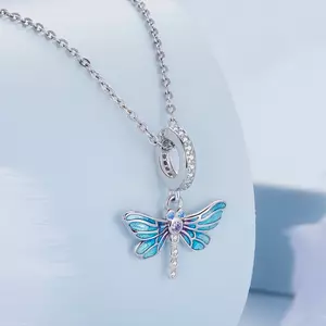 Talisman din argint Blue Shine Dragonfly