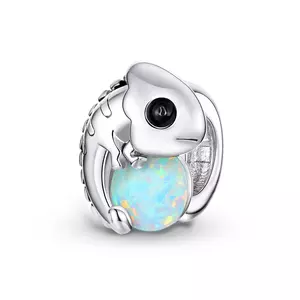 Talisman din argint Cameleon Stopper Bead