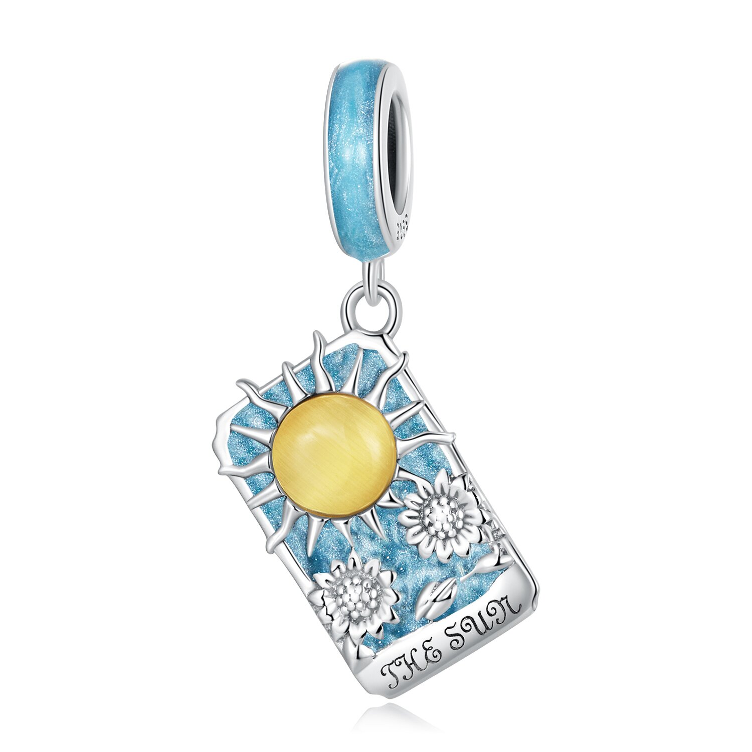 Talisman din argint card sun