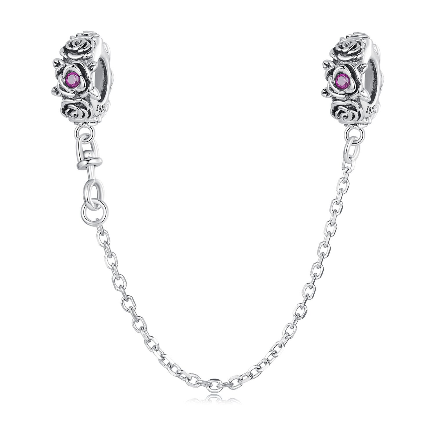 Talisman din argint chain vintage rose