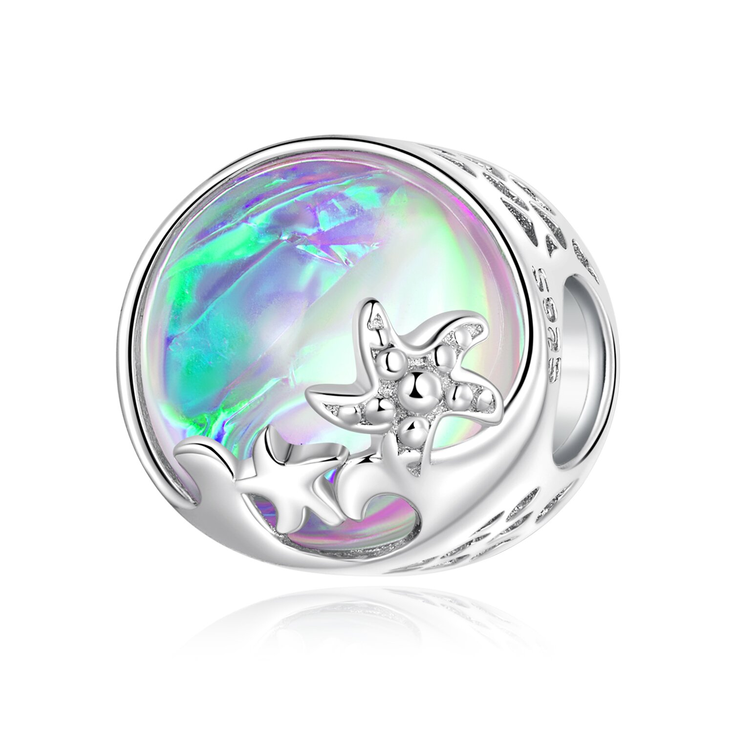 Talisman din argint color starfish