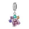 Talisman din argint Colorful Crystal Paw picture - 1