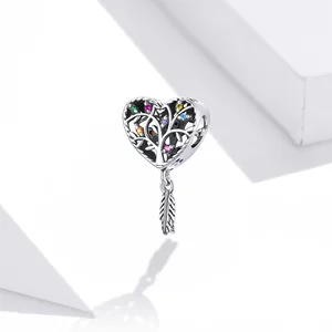 Talisman din argint Colorful Heart Dream Catcher