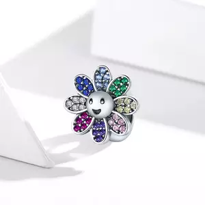 Talisman din argint Colorful Sunflower