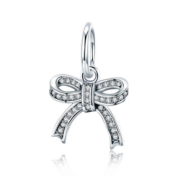 Talisman din argint Crystal Bowknot