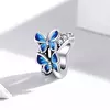 Talisman din argint Crystals Blue Butterflies