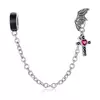 Talisman din argint cu Lantisor de Siguranta Wing and Crystal Cross picture - 1