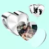 Talisman din argint Custom Photo Footprints
