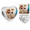 Talisman din argint Custom Photo Lady Cat