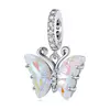 Talisman din argint Elegant Colorful Butterfly