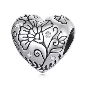 Talisman din argint Flower Heart